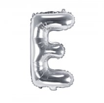 Folienballon Buchstabe E - Silber, 35 cm