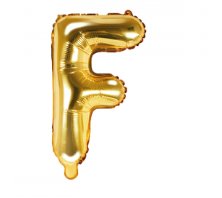 Folienballon Buchstabe F - Gold, 35 cm