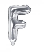 Folienballon Buchstabe F - Silber, 35 cm