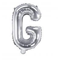 Folienballon Buchstabe G - Silber, 35 cm