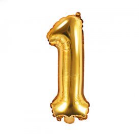 Zahlenballon Gold - Zahl 1 - 35 cm