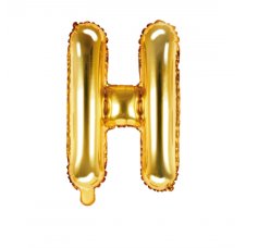 Folienballon Buchstabe H - Gold, 35 cm