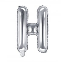 Folienballon Buchstabe H - Silber, 35 cm