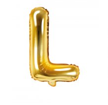 Folienballon Buchstabe L - Gold, 35 cm