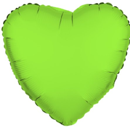NEON GRN Ballon Herzform, 43 cm