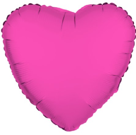 NEON PINK Ballon Herz, 43 cm