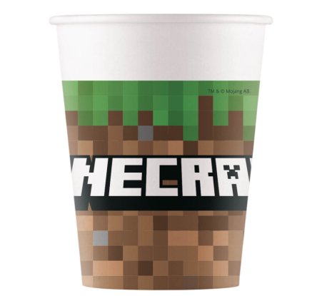 Papp Becher Minecraft, 8 Stck