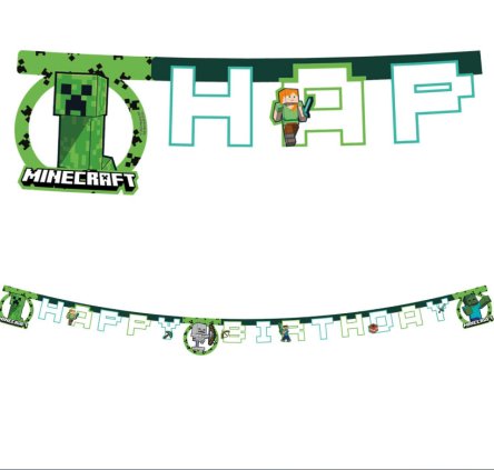 Minecraft Happy Birthday Girlande