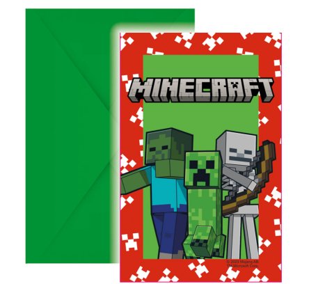 Minecraft Einladungskarten