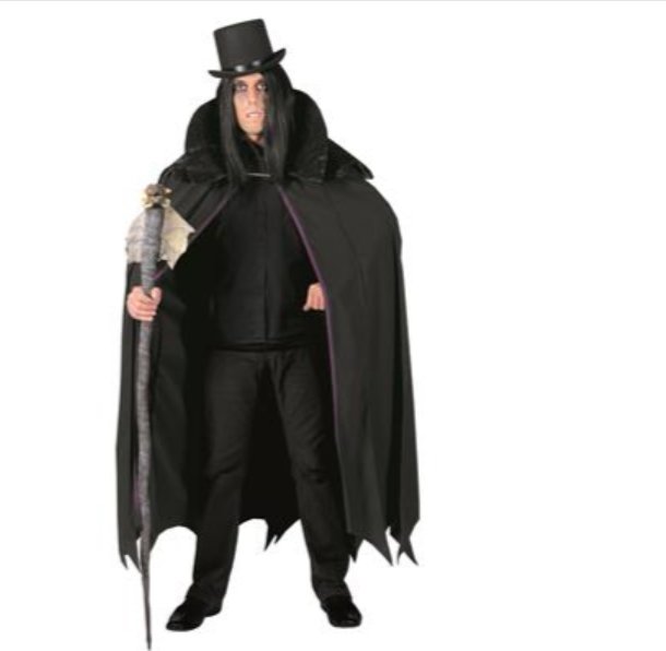 Gruselgraf Cape - schwarz, 1 Stck