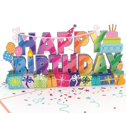 Happy Birthday Pop-Up Karte