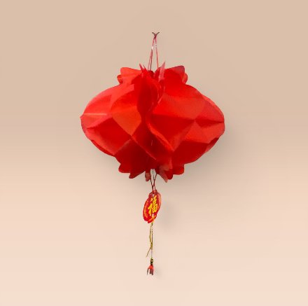 Papierlaterne, rot - chinesisch, 20 cm