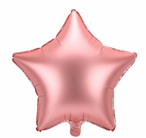 Ballon Stern - metallic - Satin rosegold