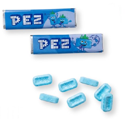 PEZ Bonbons blaue Himbeere, 8 Stangen
