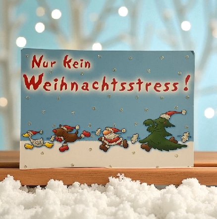 Weihnachtskarte Glamour zum kleinen Preis