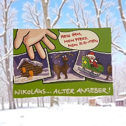 Weihnachtskarte Glamour zum kleinen Preis