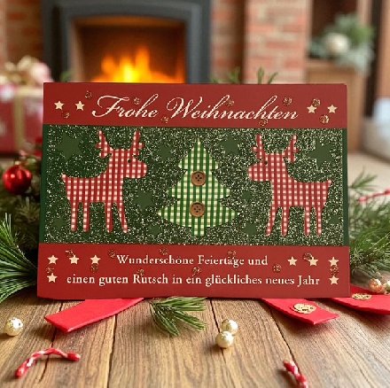 Weihnachtskarte Glamour zum kleinen Preis