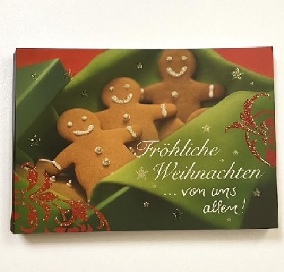 Weihnachtskarte Glamour zum kleinen Preis