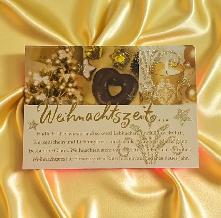 Weihnachtskarte Glamour zum kleinen Preis