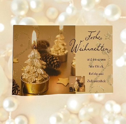 Weihnachtskarte Glamour zum kleinen Preis