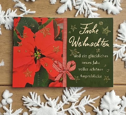 Weihnachtskarte Glamour zum kleinen Preis