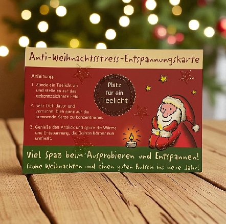 Weihnachtskarte Glamour zum kleinen Preis