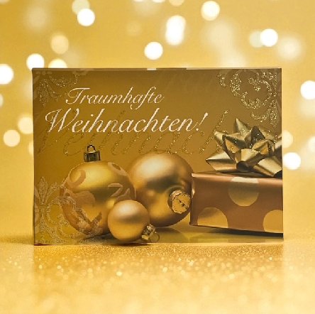 Weihnachtskarte Glamour zum kleinen Preis