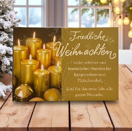 Weihnachtskarte Glamour zum kleinen Preis
