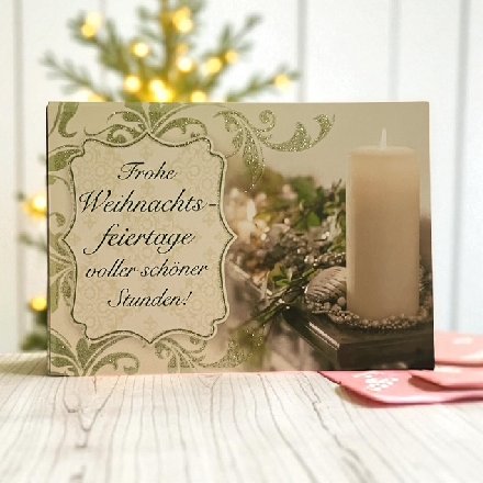 Weihnachtskarte Glamour zum kleinen Preis