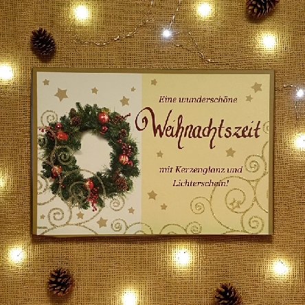 Weihnachtskarte Glamour zum kleinen Preis
