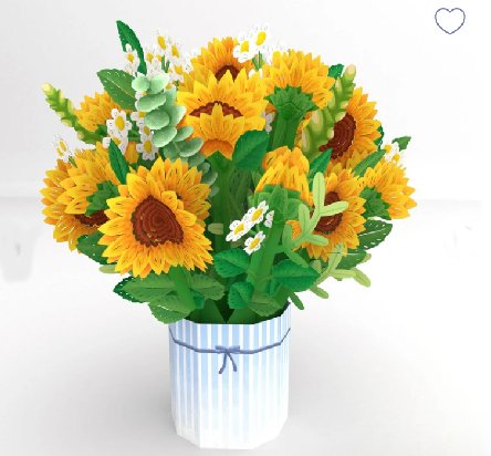Sonnenblumen Pop-Up Blumenstrau