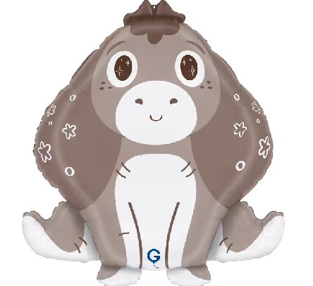 Folienballon Esel Donkey, 53 cm