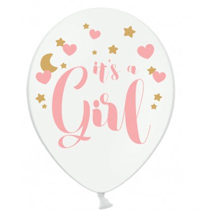 Rundballon -  30cm - Its a girl