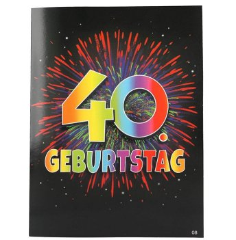 Musikkarte mit berraschung zum 40.