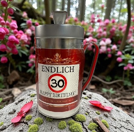 Spardose Endlich 30, Spendenkasse