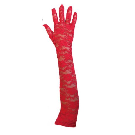 Handschuhe Spitze,rot, lang