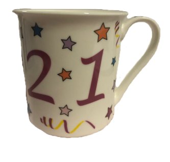 Porzellan Tasse zum 21.Geburtstag