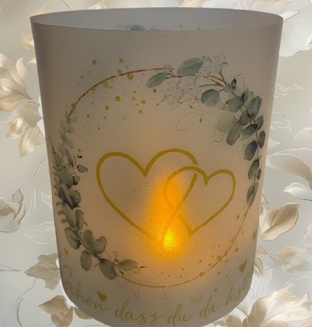 Windlicht Tischdeko Hochzeit, 4 Stck