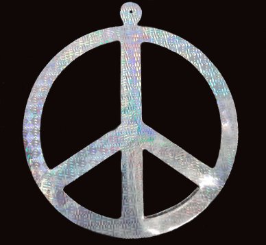 Wanddeko Peace, silber