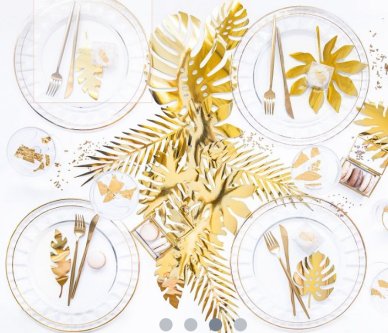 Tropische goldene Bltter, 21 Stck