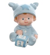 Taufe Figur Baby blau