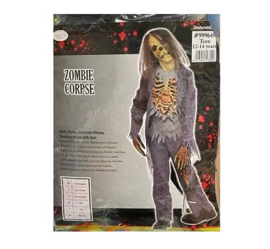 Halloween Zombie Verkleidung 12-14 Jahre