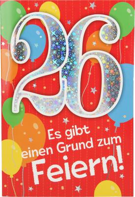 Geburtstagskarte mit Musik zum 26. Geburtstag