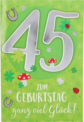 Geburtstagskarte mit Musik zum 45. Geburtstag