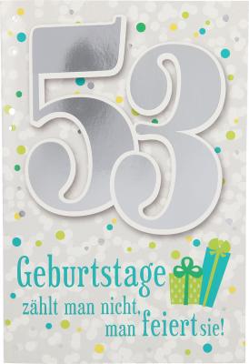 Geburtstagskarte mit Musik zum 53. Geburtstag