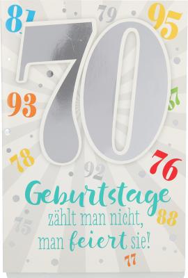 Geburtstagskarte mit Musik zum 70. Geburtstag