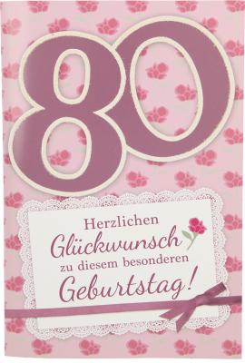 Geburtstagskarte mit Musik zum 80. Geburtstag