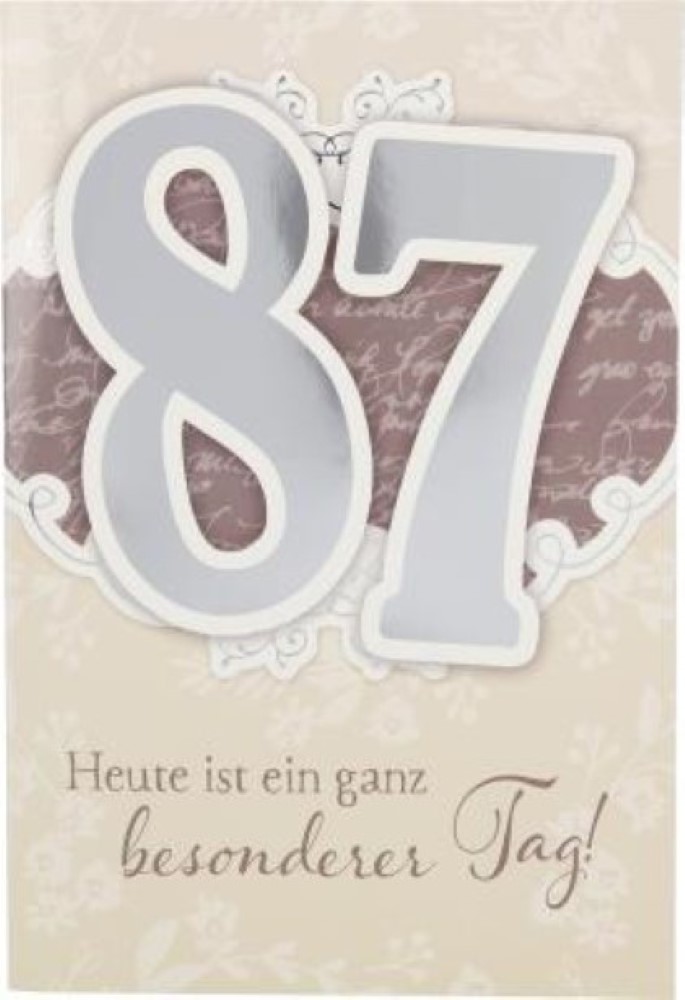 Geburtstagskarte mit Musik zum 87. Geburtstag