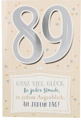 Geburtstagskarte mit Musik zum 89. Geburtstag