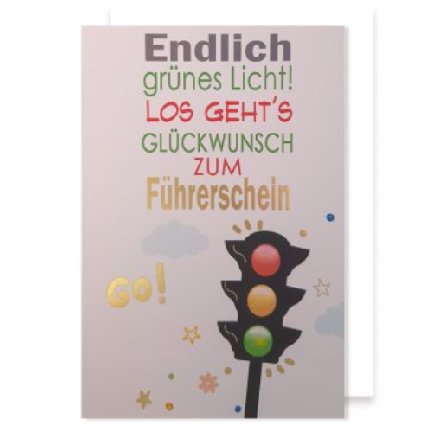 Glckwunsch zum Fhrerschein
